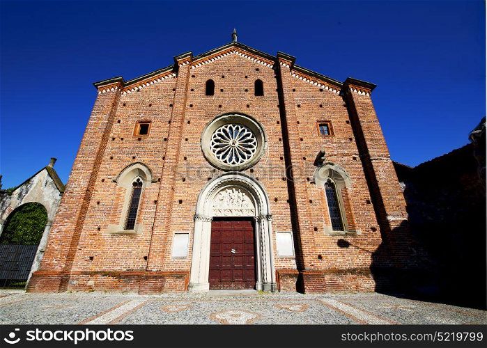 church castiglione olona varese italy the old wall terrace church bell tower plant