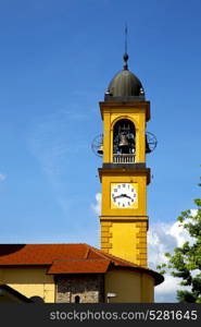 church gorla minore varese italy the old wall terrace church bell tower plant