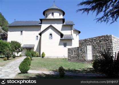 Church in monastery Moracha in Montenegro