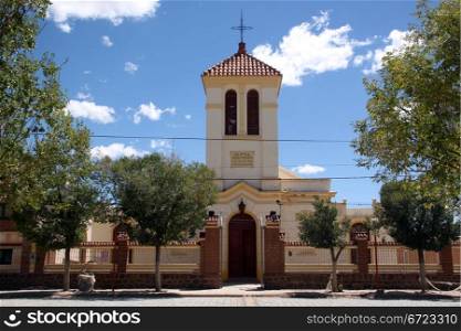 Church in small town Abra Pampa, Argentina
