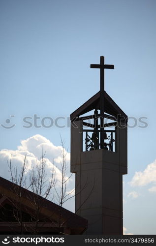 church in the blue sky