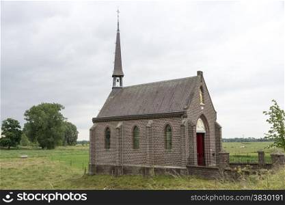 church in the field near the village ohe and laak a dutch town