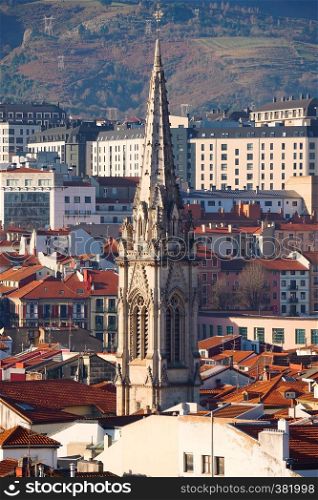 church monument architecture in Bilbao city