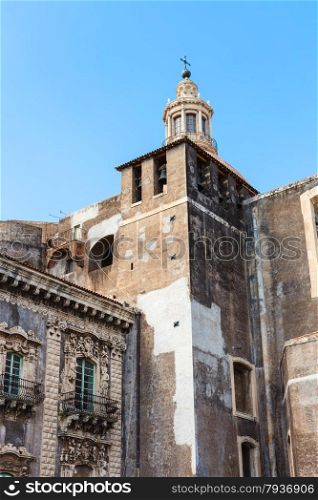 Church of Benedictine Monastery of San Nicola l&rsquo;Arena in Catania city, Sicily, Italy