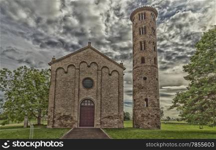 Church of Campanile in Romagna in Italy