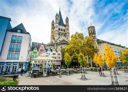 Church of Great St Martin, Romanesque Catholic Church, Cologne, Germany