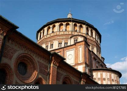 Church of Holy Mary of Grace  Chiesa di Santa Maria delle Grazie, 1497 , This church is famous for hosting Leonardo da Vinci masterpiece  The Last Supper ,Milan, Italy.