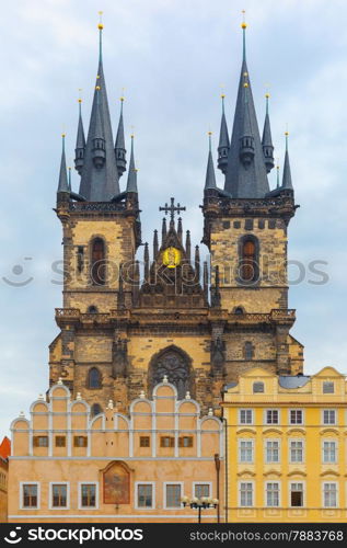 Church of Our Lady before Tyn at Old Town square in Prague, Czech Republic