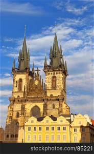 Church of Our Lady before Tyn at the Old Town Square in the historic center of Prague, Czech Republic