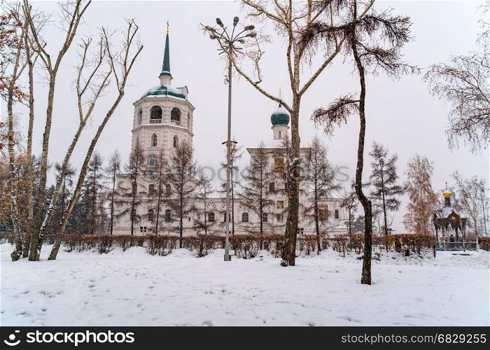 Church of Our Savior in Irkutsk Russia in the winter