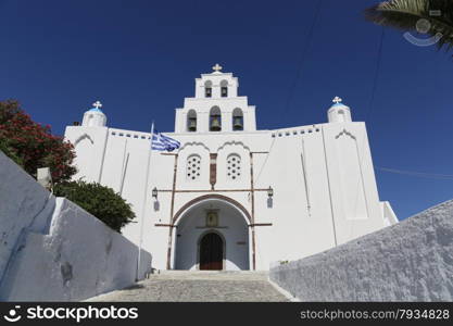 Church of Pyrgos Kallistis, Santorini island, Greece