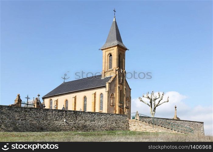 Church of Saint Laurent d'Oingt in Beaujolais, France
