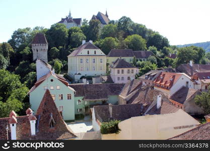 Church of Sighisoara, Transylvania in the summer