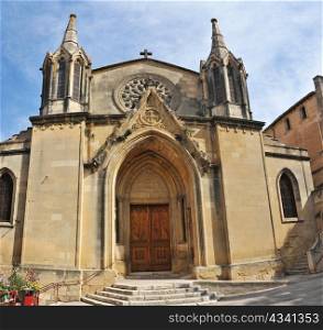 church of Sommiere, little town in Languedoc Roussillon, France