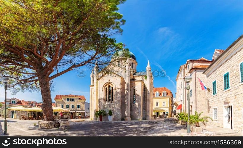 Church of St. Jerome in the old town of Herceg Novi, Montenegro.