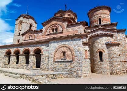 Church of St. Panteleimon in Ohrid in a beautiful summer day, Republic of Macedonia