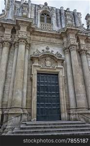 Church of St. Teresa in Lecce in the old town of Lecce in the southern Italy (17th century)