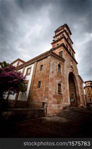 Church of the Assumption of Cangas de Onis, Asturias, Spain. Church of the Assumption