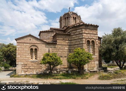 Church of the Holy Apostles in the Greek Forum in Athens Greece. Holy Apostles of Solaki church in Greek Agora