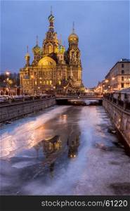 Church of the Savior on Spilled Blood in the Morning, Saint Petersburg, Russia