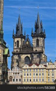 Church of the Virgin Mary or Tyn Church - one of the main symbols of Prague