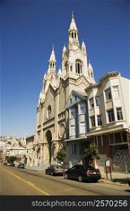 Church on a road, San Francisco, California, USA