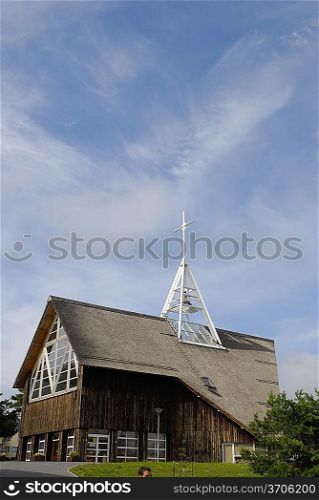 Church on sky background