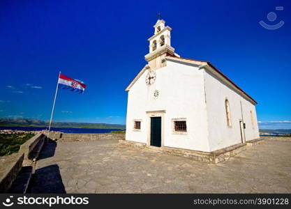 Church on the hill of Murter island, Croatia, Dalmatia