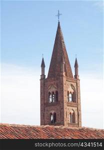 Church, Rivoli. Church steeple in Rivoli, Turin, Italy