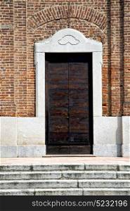 church samarate varese italy the old door entrance and mosaic