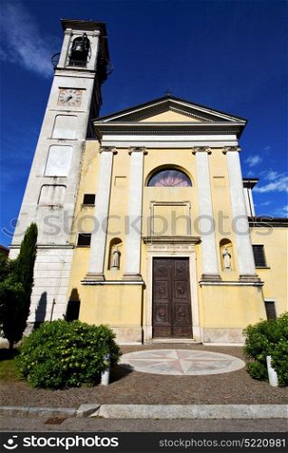 church solbiate arno varese italy the old wall terrace church bell tower plant