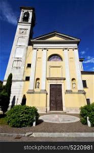 church solbiate arno varese italy the old wall terrace church bell tower plant
