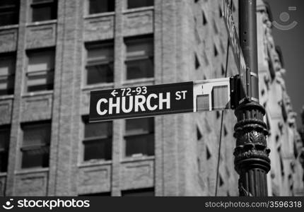 Church street, New York, USA