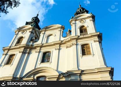 Church top on Bandery Street in Lviv, Ukraine