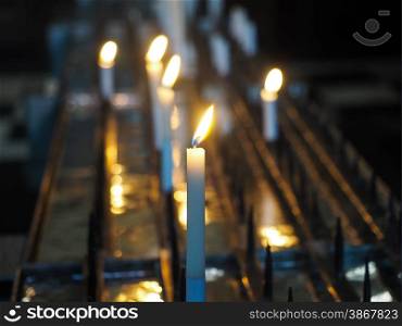 Church Votive candles.