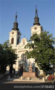 Church with two towers in Sremsky Karlovtsy, Serbia