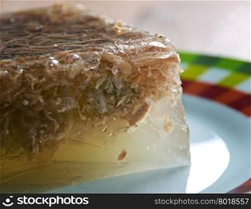 Ciccioli morbidi - pressed cakes of fatty pork.