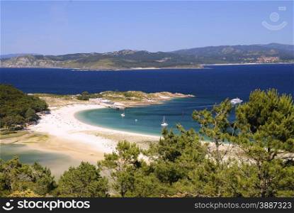 Cies Islands, National Park Maritime-Terrestrial of the Atlantic Islands of Galicia in Spain.