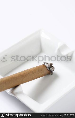 Cigar and ashtray