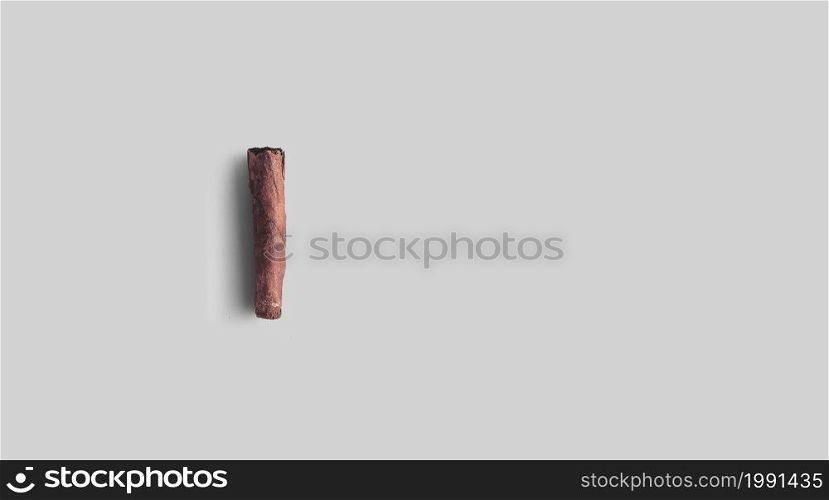 cigar isolated on white background- close-up view.
