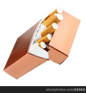 Cigarette box isolated over the white background