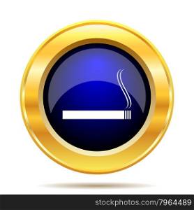 Cigarette icon. Internet button on white background.