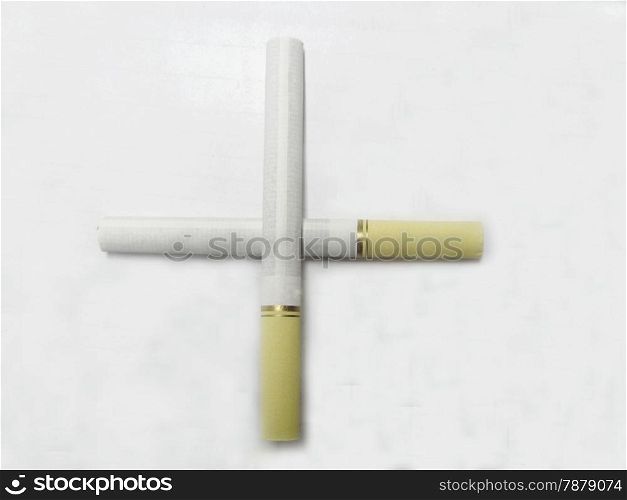 Cigarette isolated on the white background