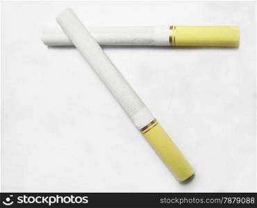 Cigarette isolated on the white background