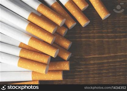 cigarette on the wood floor