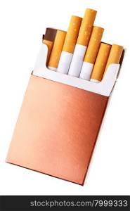 Cigarette pack isolated over the white background