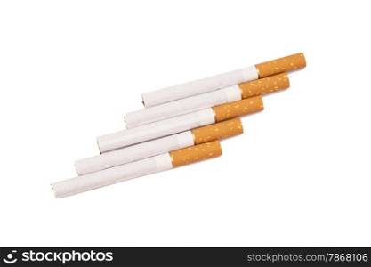 Cigarettes, isolated on a white