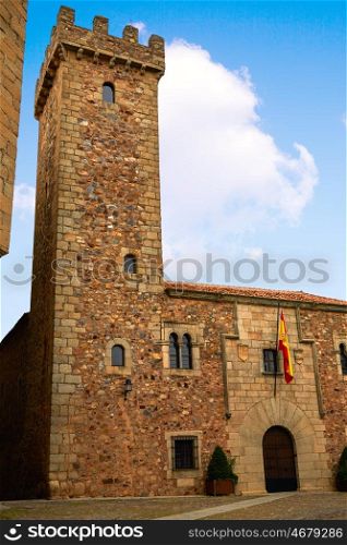 Ciguenas house tower in caceres at Extremadura of spain