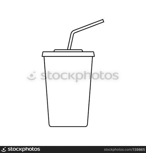 Cinema soda drink icon. Thin line design. Vector illustration.