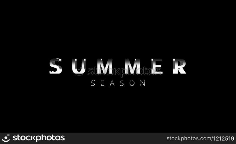 Cinematic Summer season title Video Template. Animation text of dynamic zoom camera advertisement.Version Movie with banner and motion graphic on black background.summer holiday screen illustration
